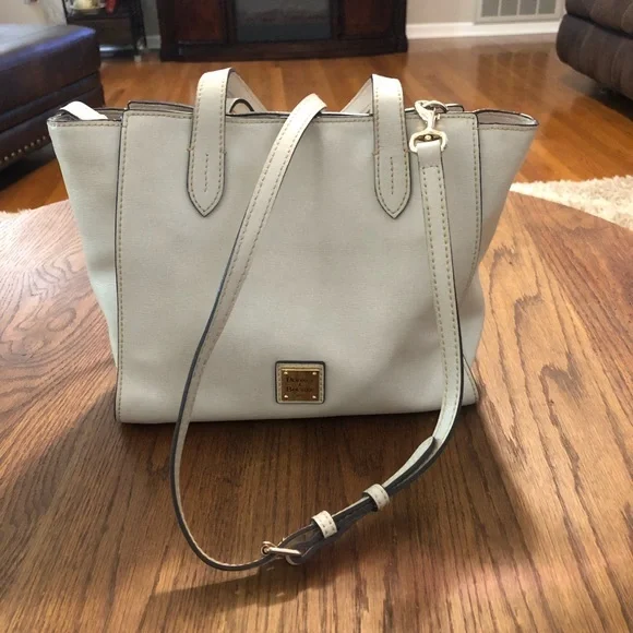 Dooney and Bourke Brielle in Bone Saffiano Leather, Great for a date night.